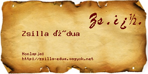 Zsilla Édua névjegykártya